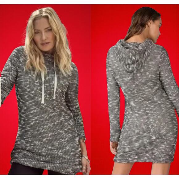 Fabletics Yukon Textured Hooded Sweater Dress - Size XS - Picture 2 of 6